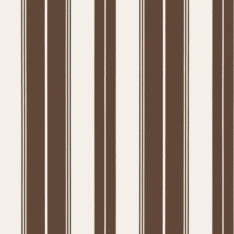 Thibaut Norfolk Stripe Chocolate Brown Wallpaper