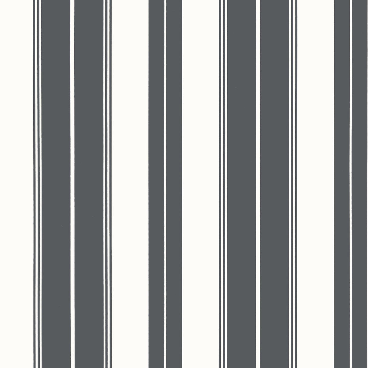 Thibaut NORFOLK STRIPE Charcoal Black Wallpaper
