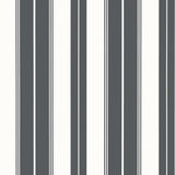 Thibaut Norfolk Stripe Charcoal Black Wallpaper