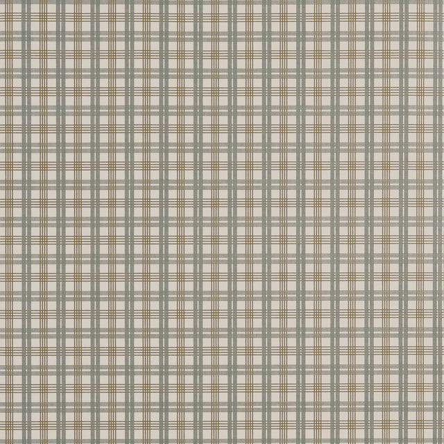 Thibaut HUNTLEY PLAID Grey and Beige Wallpaper