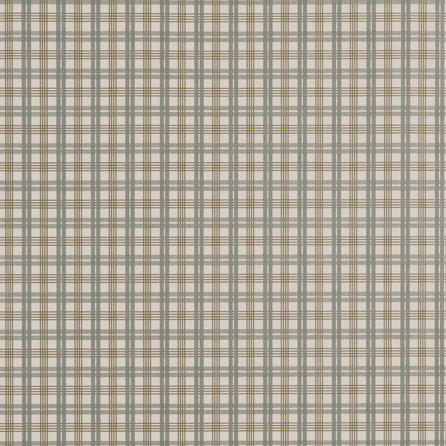 Thibaut Huntley Plaid Grey And Beige Wallpaper