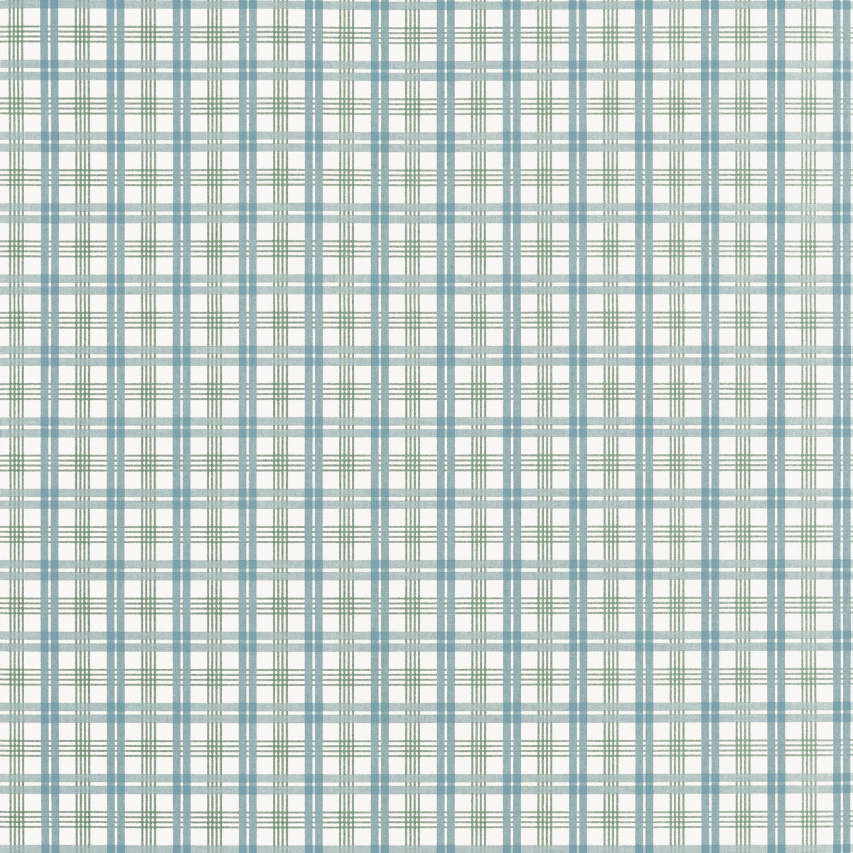 Thibaut Huntley Plaid Peacock Blue And Green Wallpaper