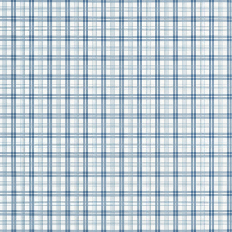Thibaut HUNTLEY PLAID Blue Wallpaper