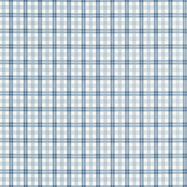 Thibaut HUNTLEY PLAID Blue Wallpaper