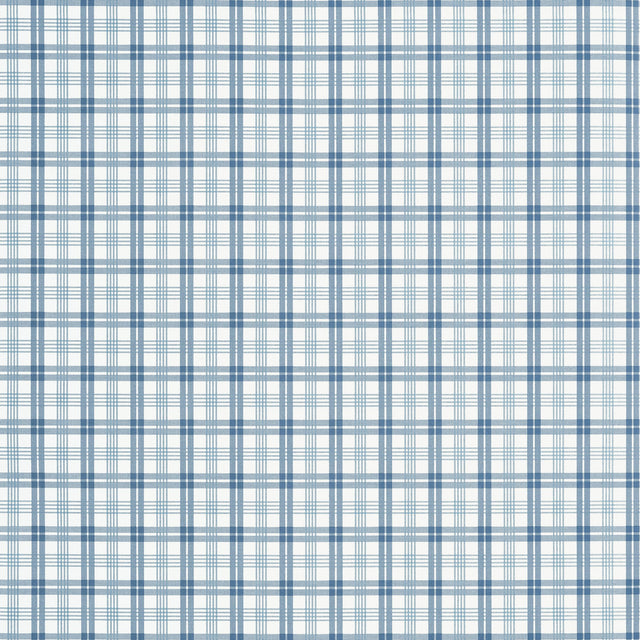 Thibaut Huntley Plaid Blue Wallpaper