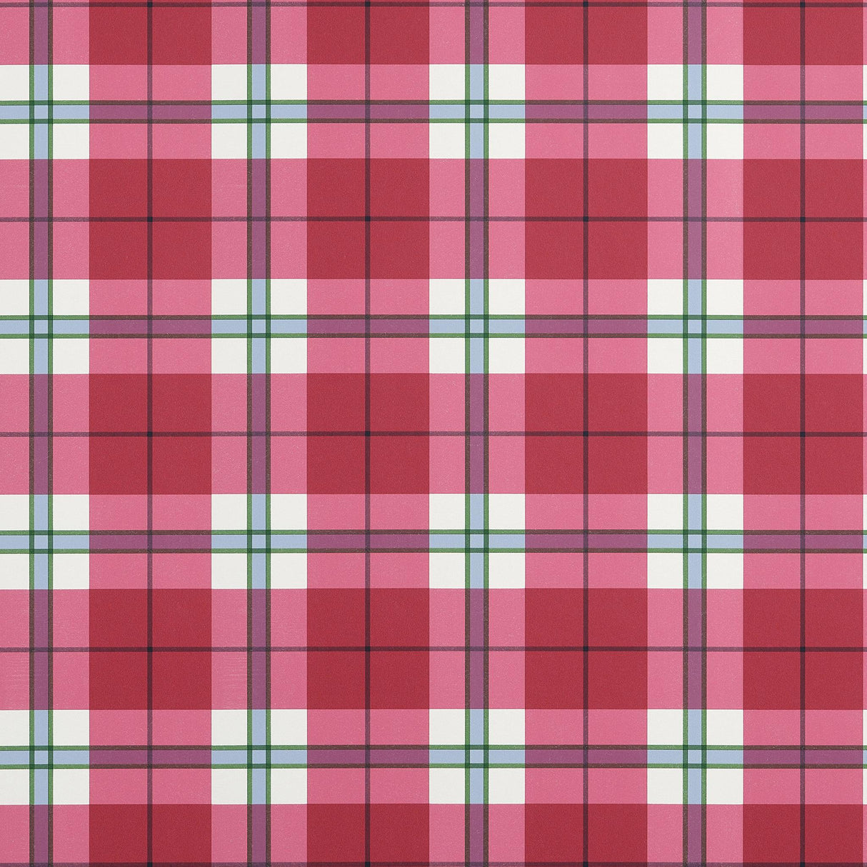 Thibaut DOUGLAS PLAID Red Wallpaper
