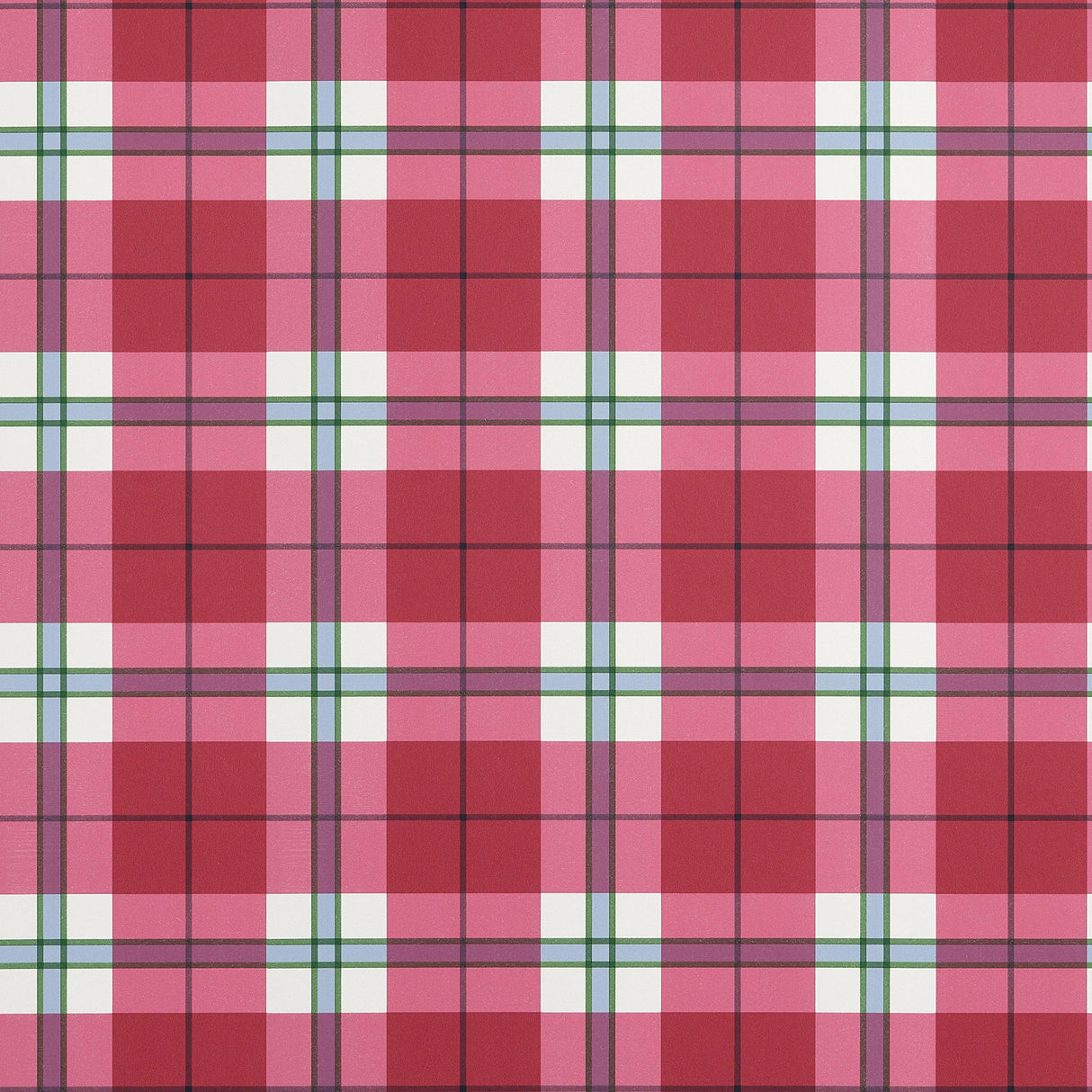 Thibaut Douglas Plaid Red Wallpaper