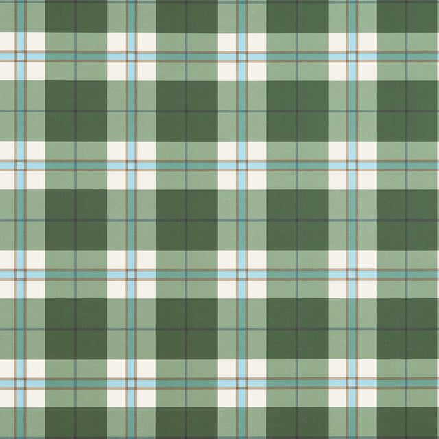 Thibaut Douglas Plaid Green Wallpaper