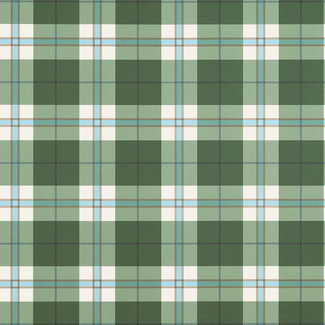 Thibaut DOUGLAS PLAID Green Wallpaper