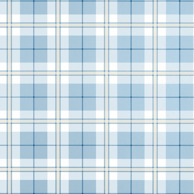 Thibaut DOUGLAS PLAID Light Blue Wallpaper