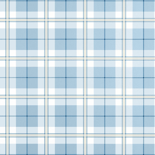 Thibaut Douglas Plaid Light Blue Wallpaper