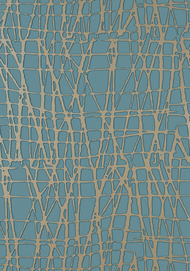 Thibaut MORI Metallic Pewter on Mineral Wallpaper