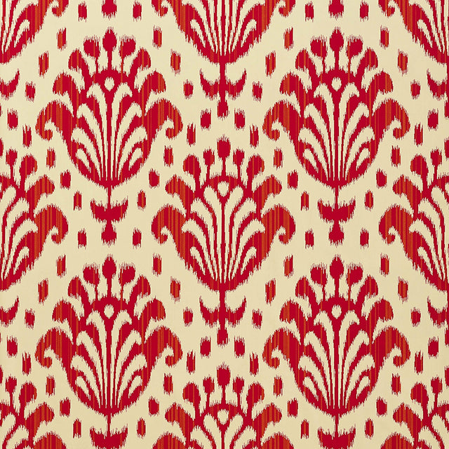 Thibaut Thai Ikat Raspberry Wallpaper