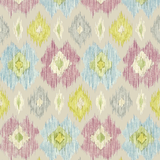 Thibaut Bimini Ikat Grey Wallpaper