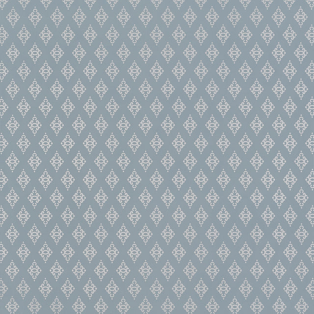 Thibaut Phoebe Metallic On Blue Wallpaper