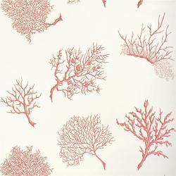 Thibaut Coral Gables Coral On White Wallpaper