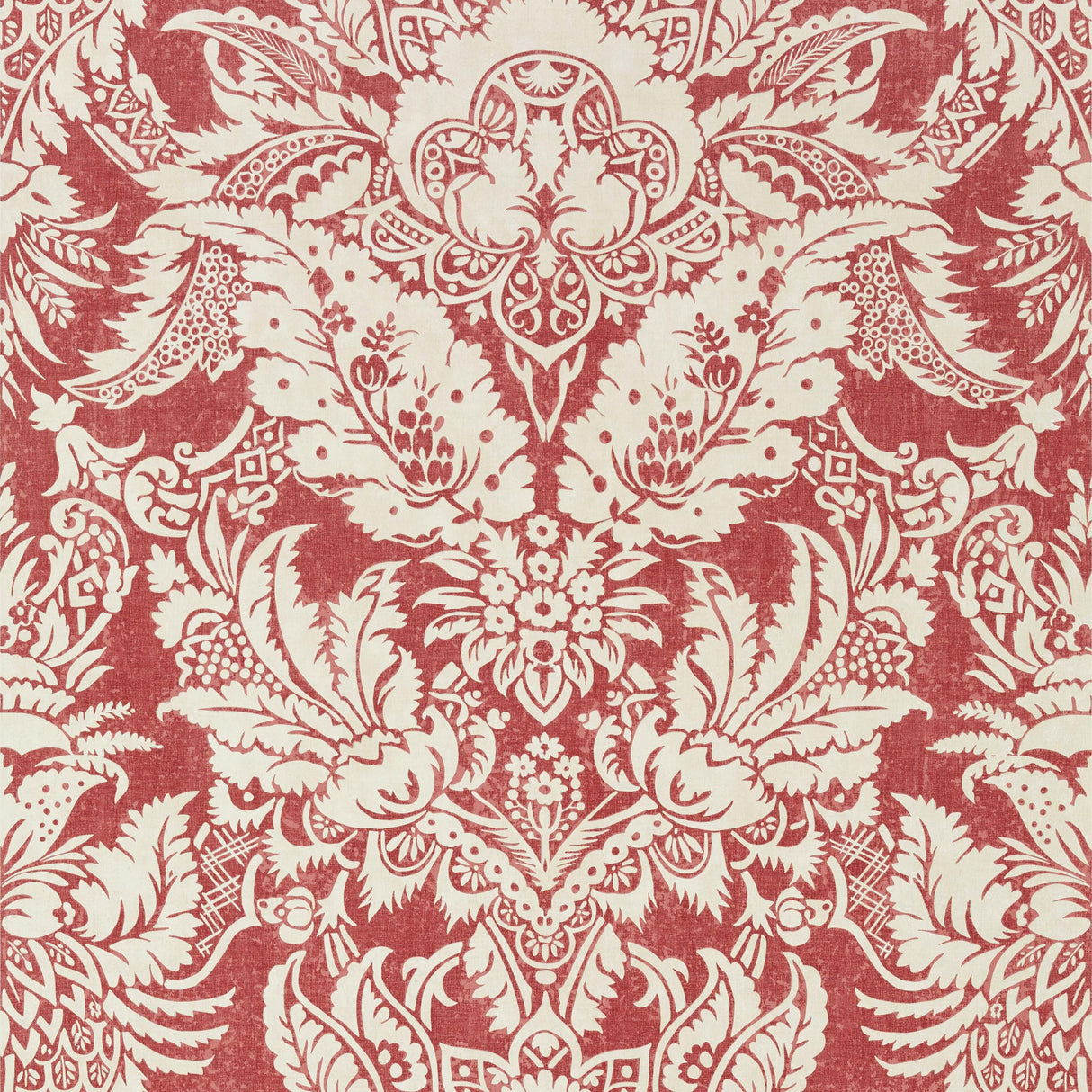 Thibaut Chardonnet Damask Red Wallpaper