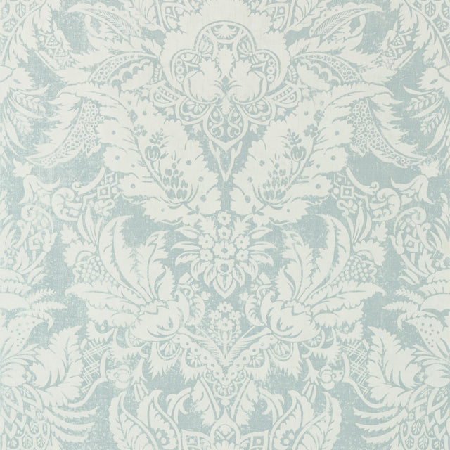 Thibaut Chardonnet Damask Aqua Wallpaper
