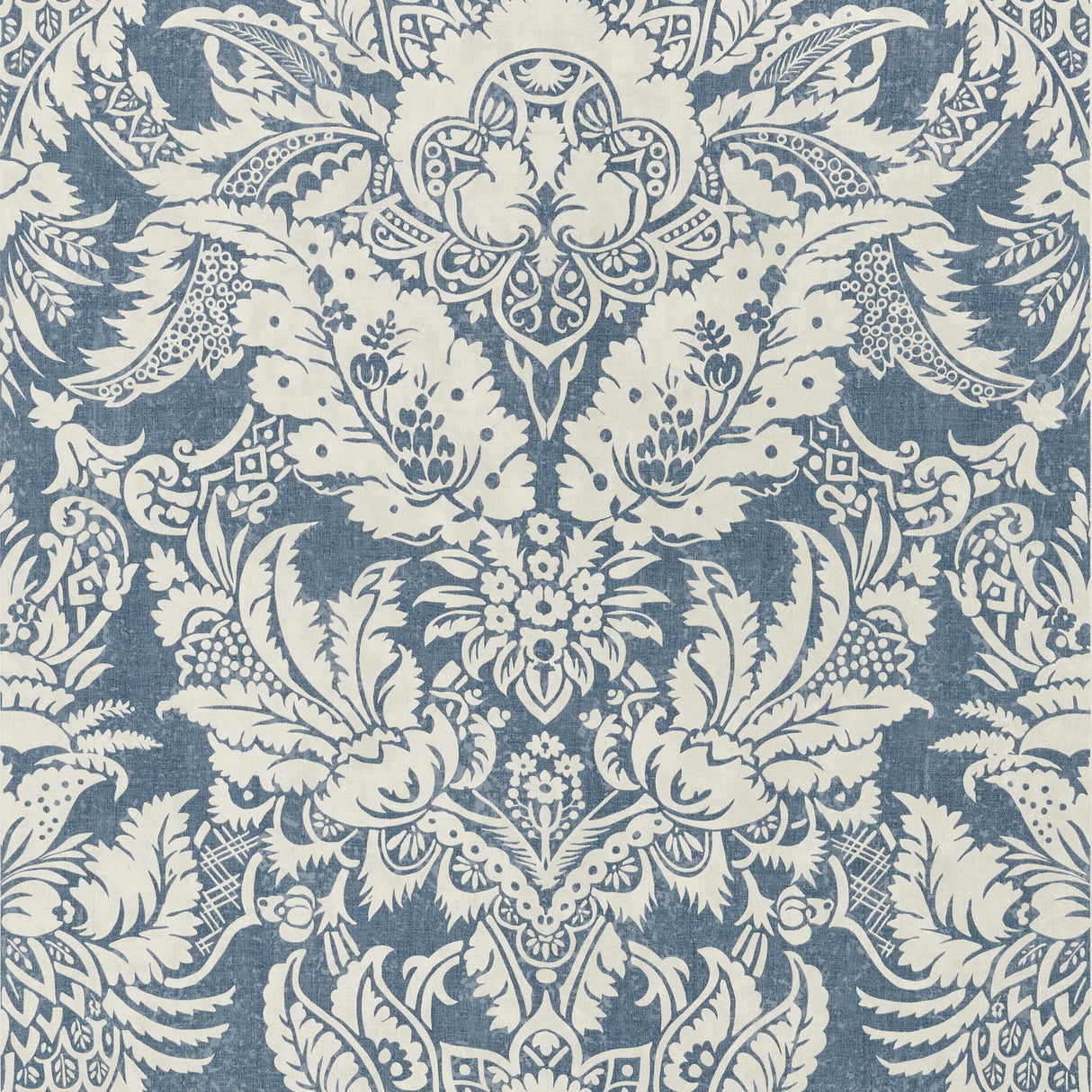 Thibaut Chardonnet Damask Navy Wallpaper