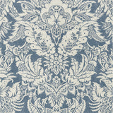 Thibaut Chardonnet Damask Navy Wallpaper