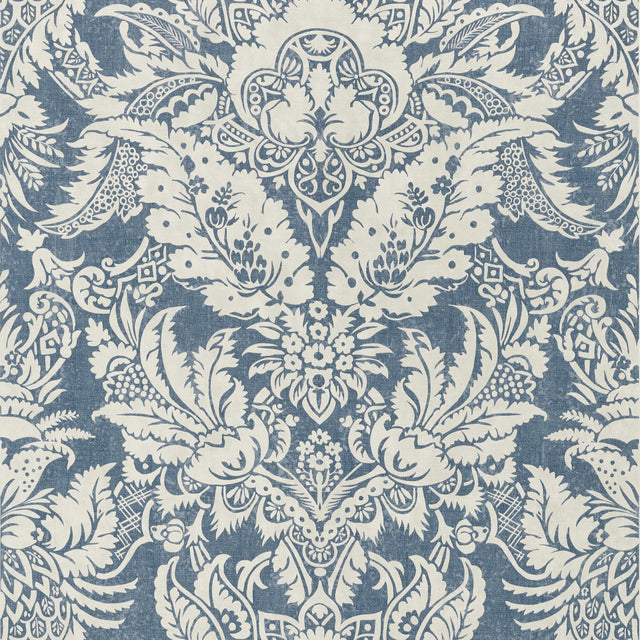 Thibaut Chardonnet Damask Navy Wallpaper