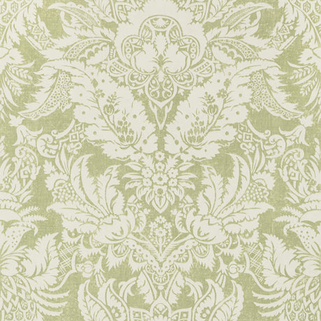Thibaut Chardonnet Damask Spring Green Wallpaper