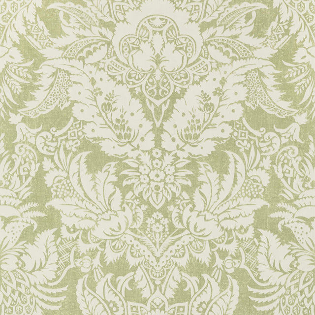 Thibaut Chardonnet Damask Spring Green Wallpaper