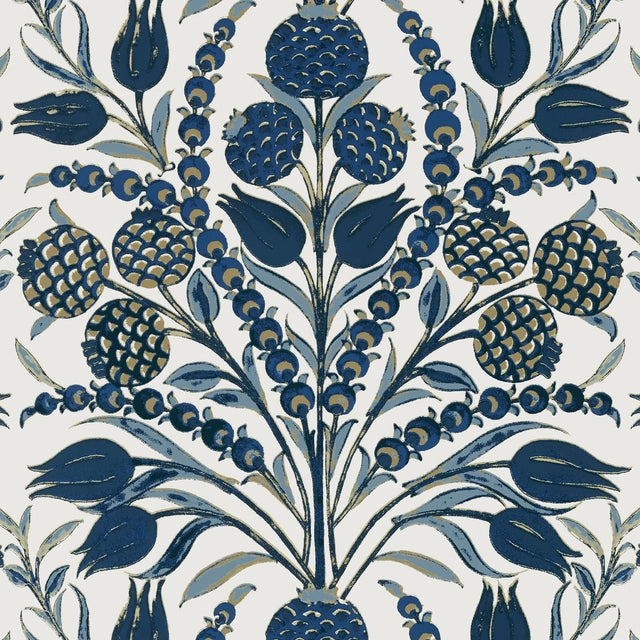 Thibaut Corneila Navy Wallpaper