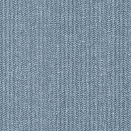 Thibaut Roscoe Herringbone Slate Blue Wallpaper