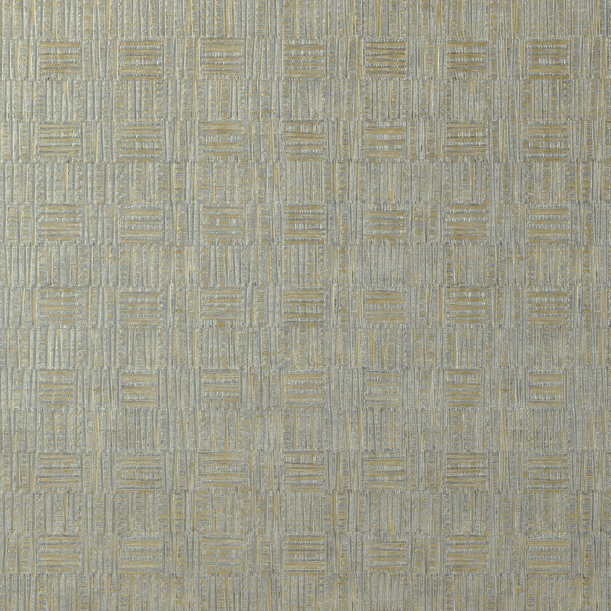 Thibaut Tunica Basket Grey With Metallic Gold Wallpaper