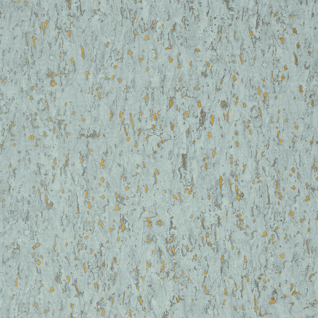 Thibaut Montado Cork Aqua On Metallic Gold Wallpaper