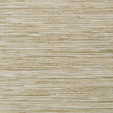 Thibaut Jindo Grass Neutral On Metallic Silver Wallpaper