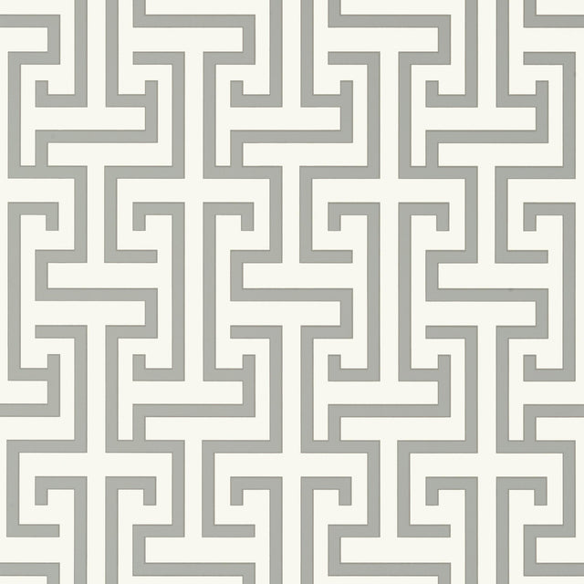 Thibaut Ming Trail Grey Wallpaper