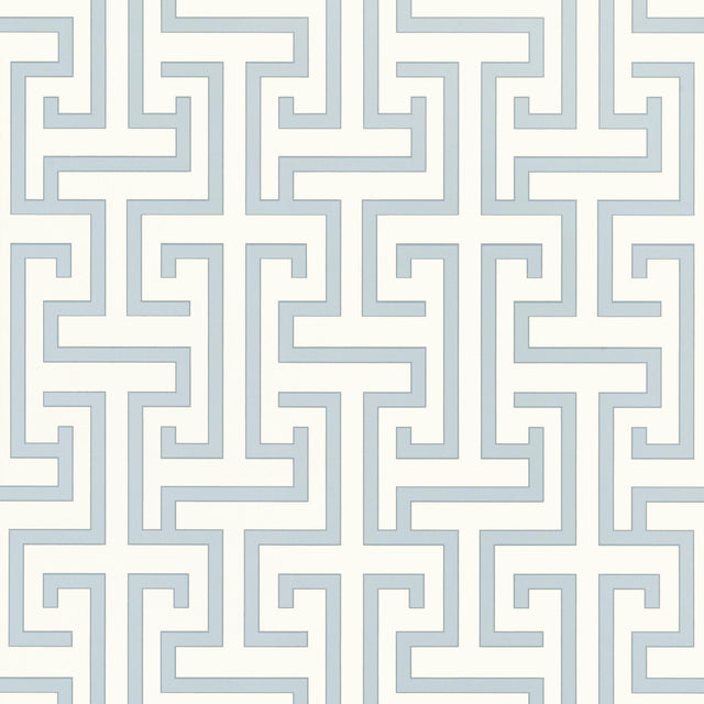 Thibaut Ming Trail Light Blue Wallpaper
