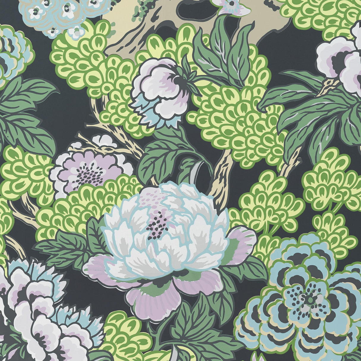 Thibaut Honshu Grey Wallpaper