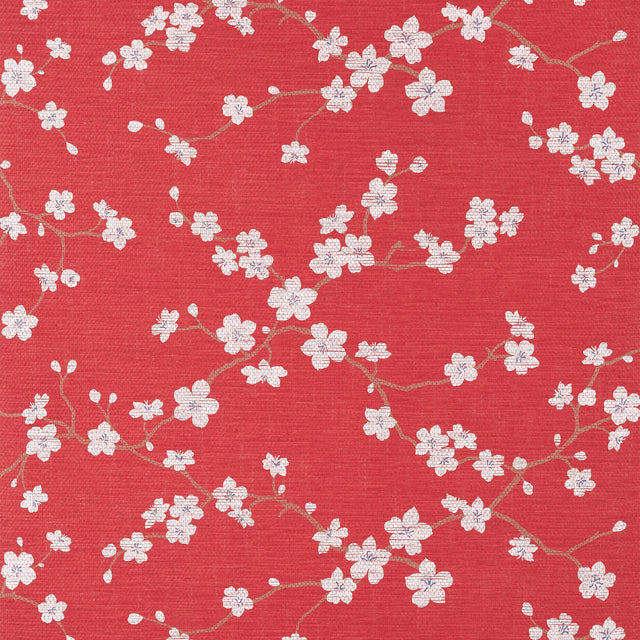 Thibaut Sakura Red Wallpaper