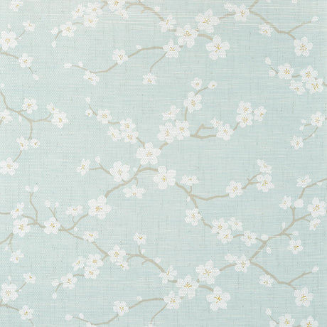 Thibaut Sakura Aqua Wallpaper