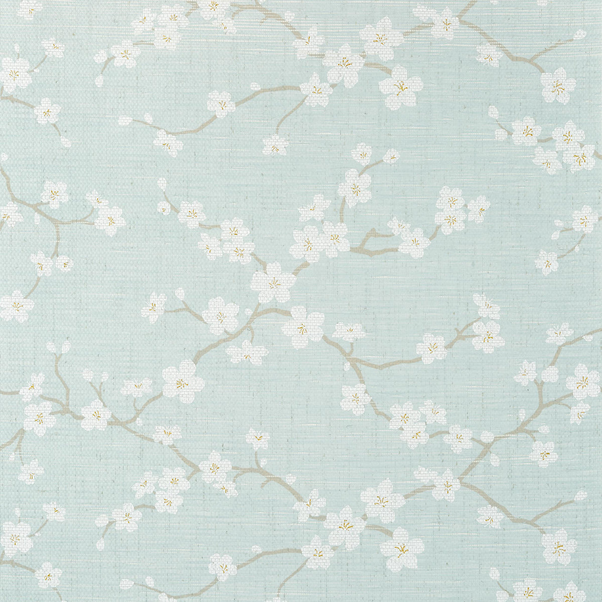 Thibaut Sakura Aqua Wallpaper