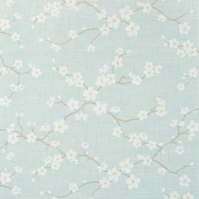 Thibaut Sakura Aqua Wallpaper
