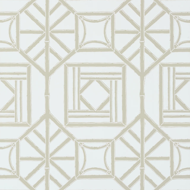 Thibaut Shoji Panel Aqua Wallpaper