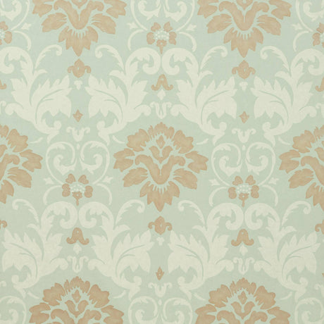 Thibaut Meadowshall Aqua Wallpaper