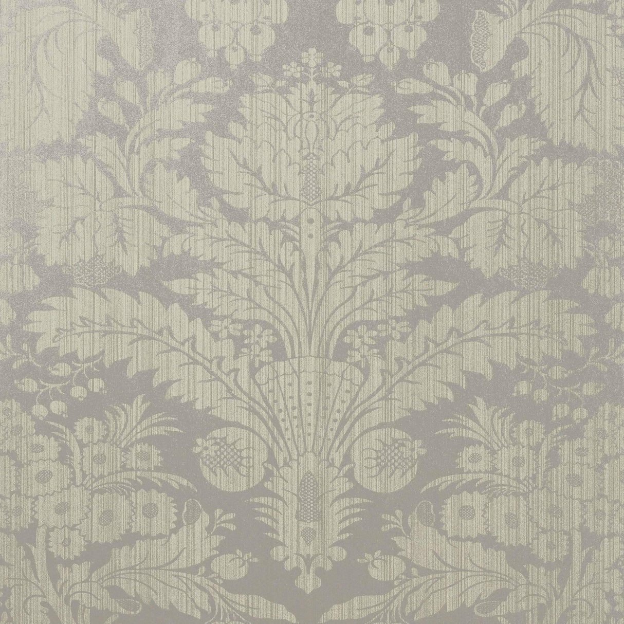 Thibaut Taddington Metallic On Sage Wallpaper