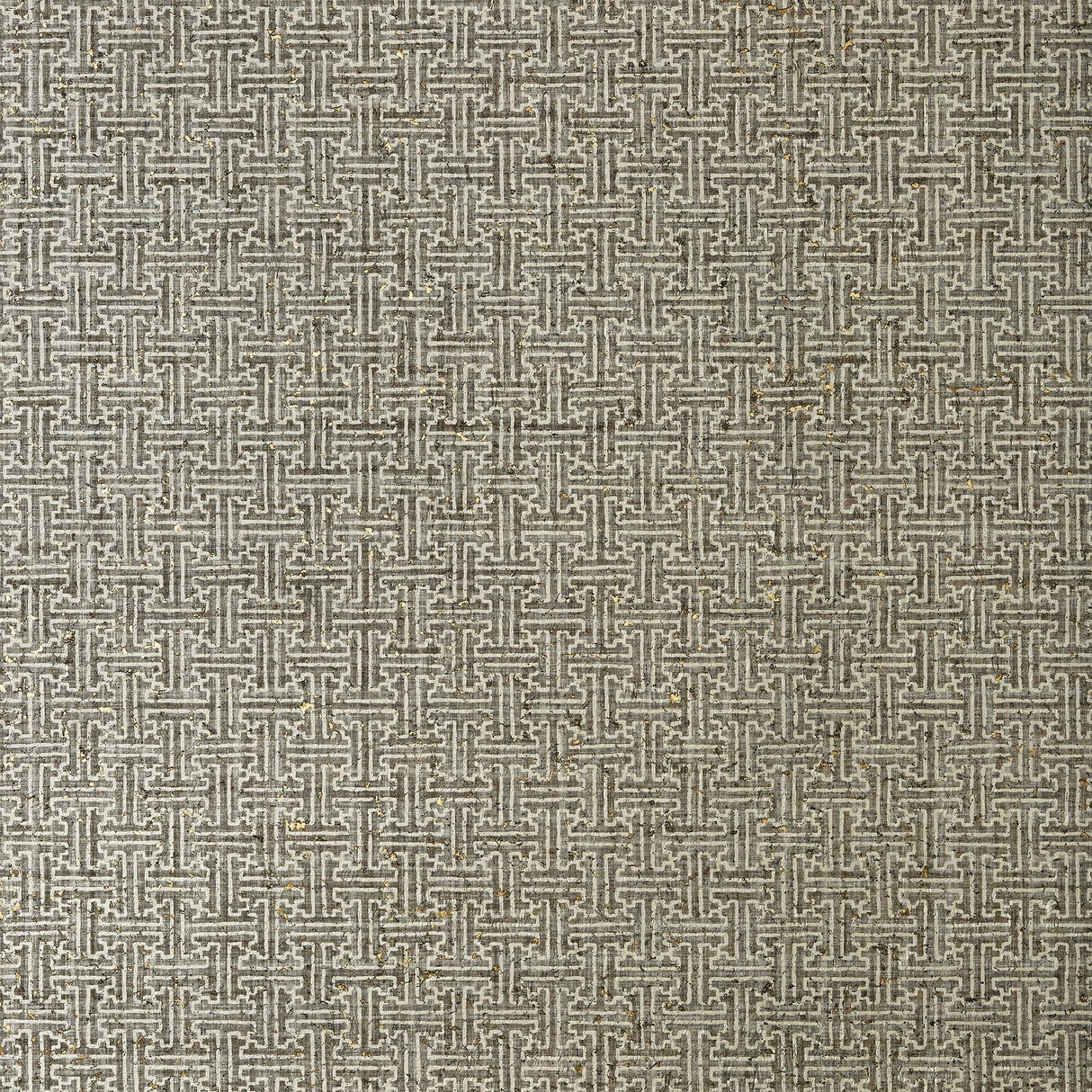 Thibaut Taza Cork Charcoal Wallpaper