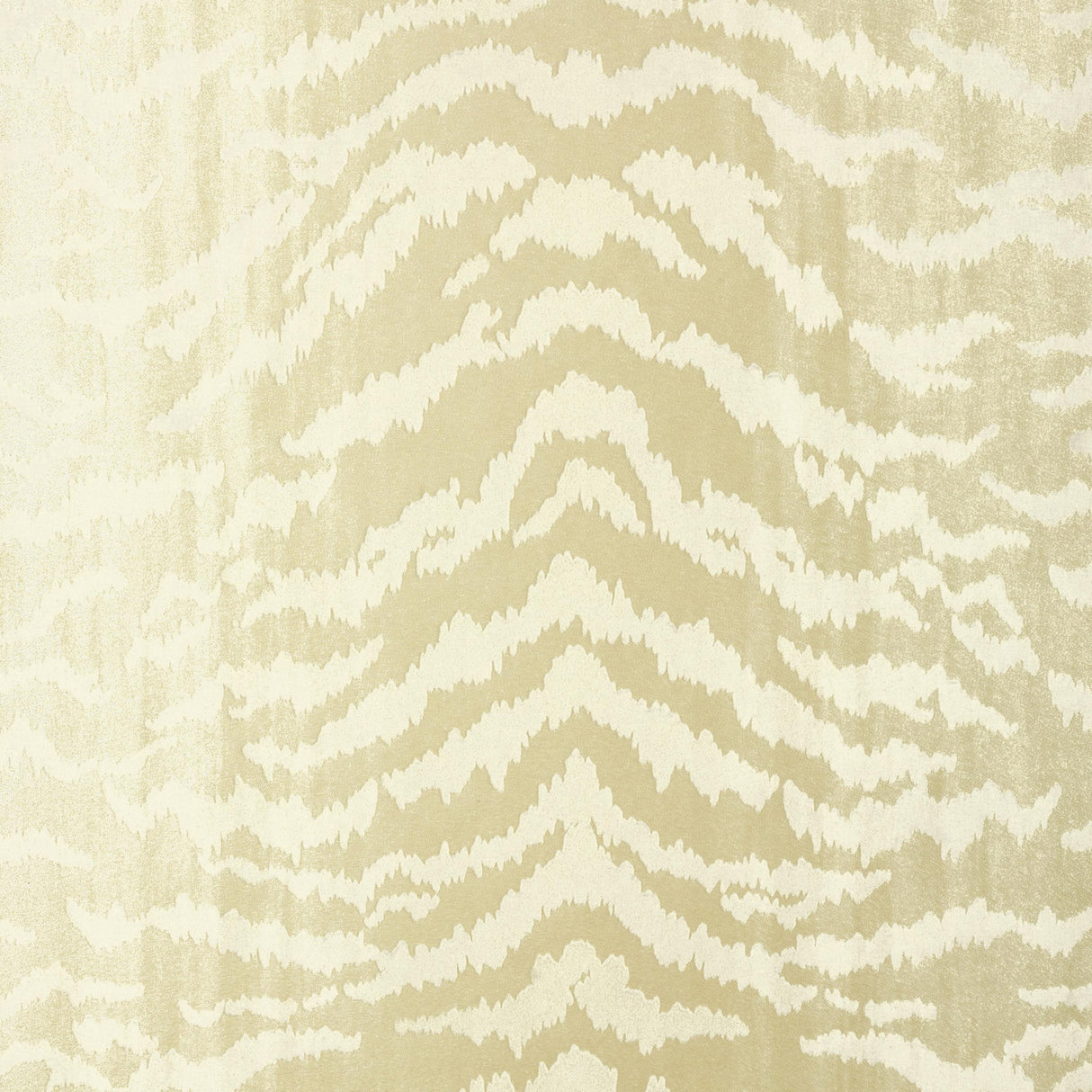 Thibaut Tiger Flock Pearl Wallpaper