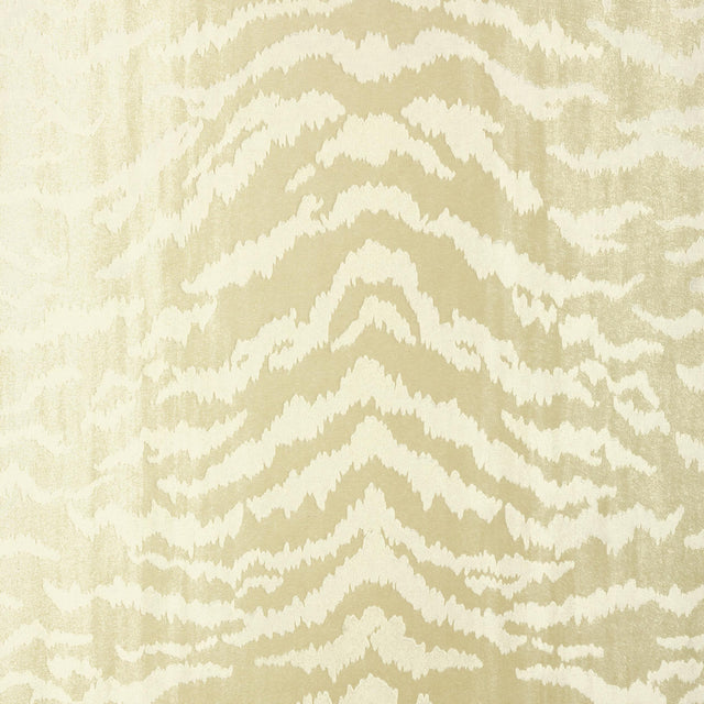 Thibaut Tiger Flock Pearl Wallpaper