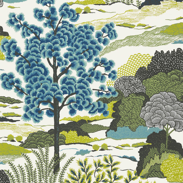 Thibaut Daintree Bluemoon Wallpaper