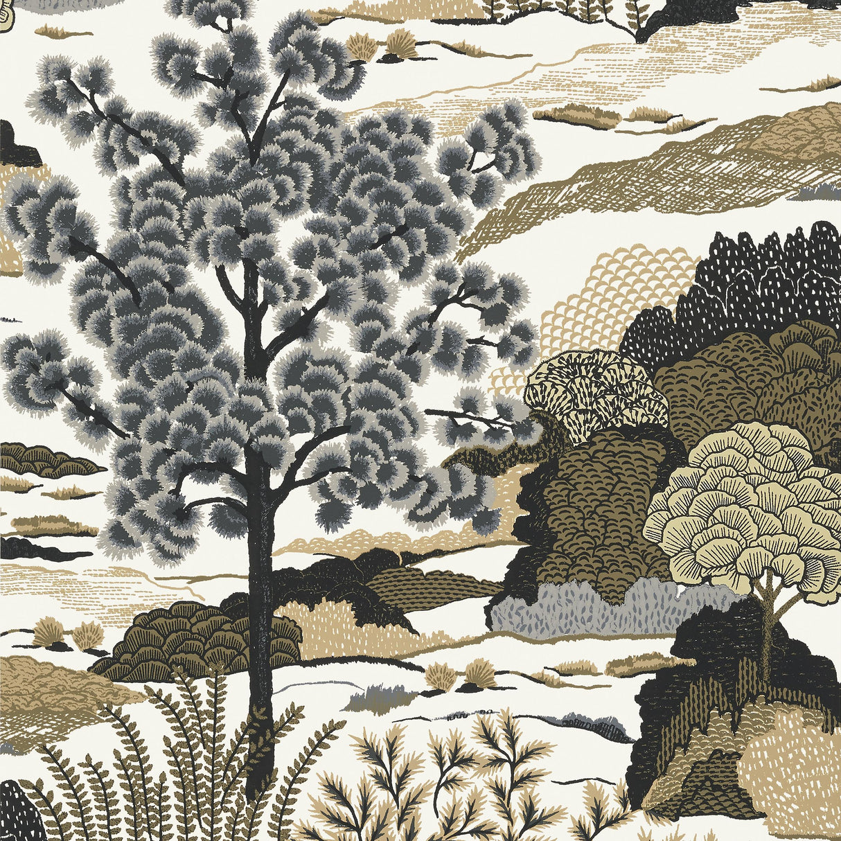 Thibaut Daintree Grey Wallpaper