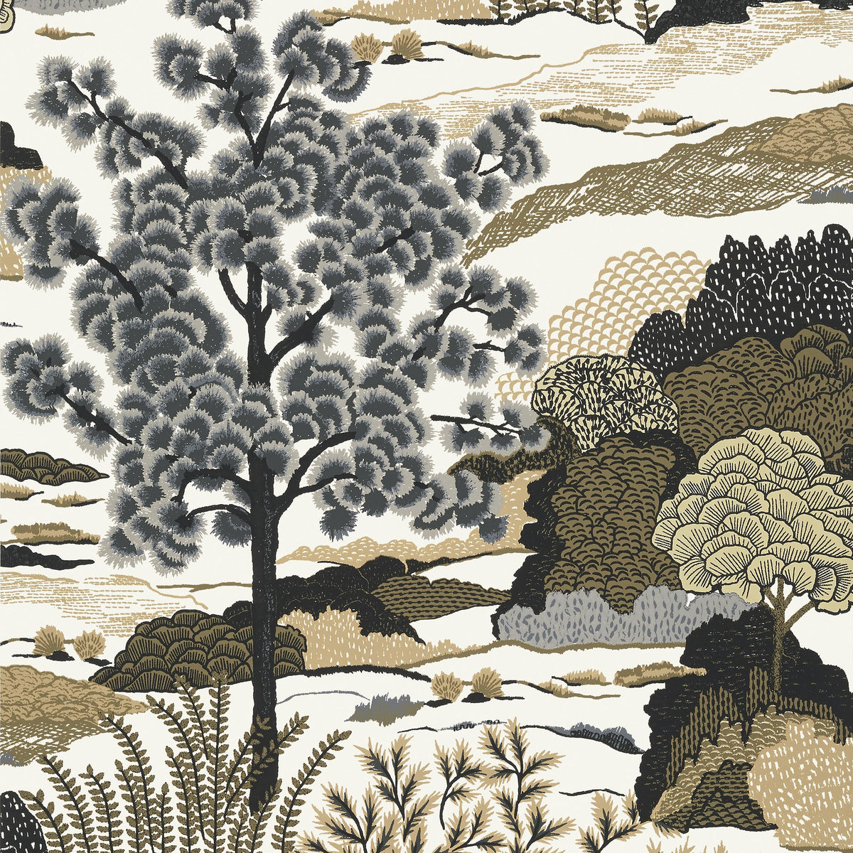 Thibaut Daintree Grey Wallpaper