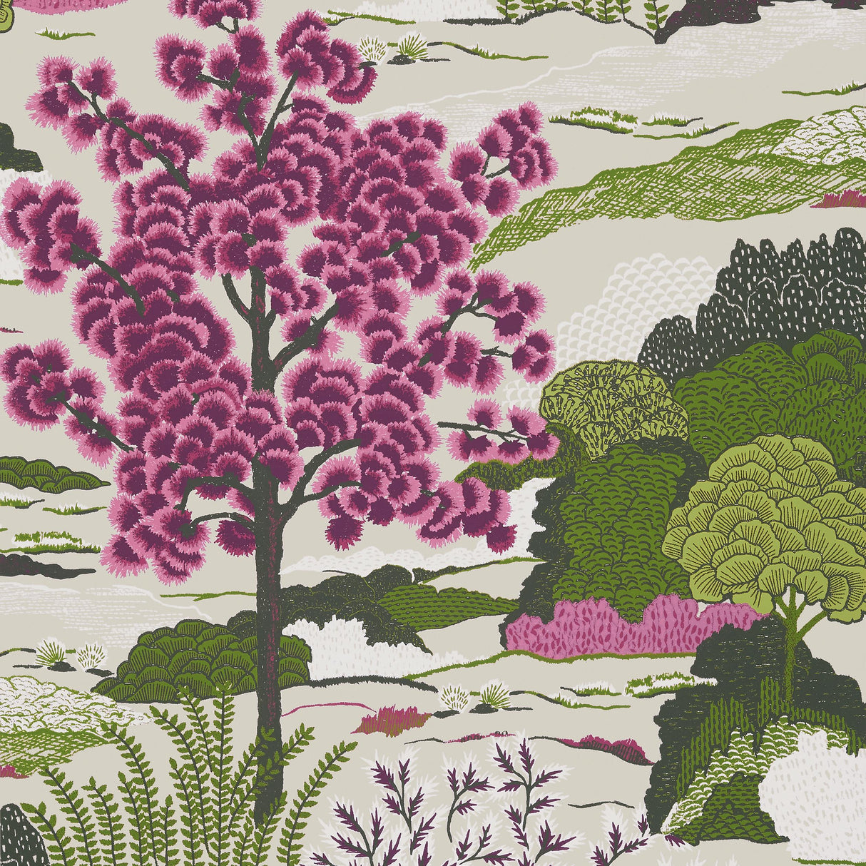 Thibaut Daintree Fuchsia Wallpaper