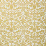 Thibaut Curtis Damask Metallic Gold On White Wallpaper